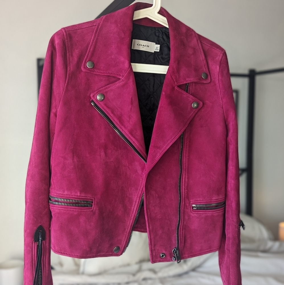 Coach Suede Moto Jacket